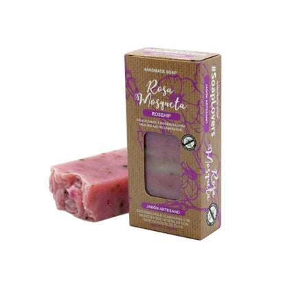 pastilla jabón rosa de mosqueta