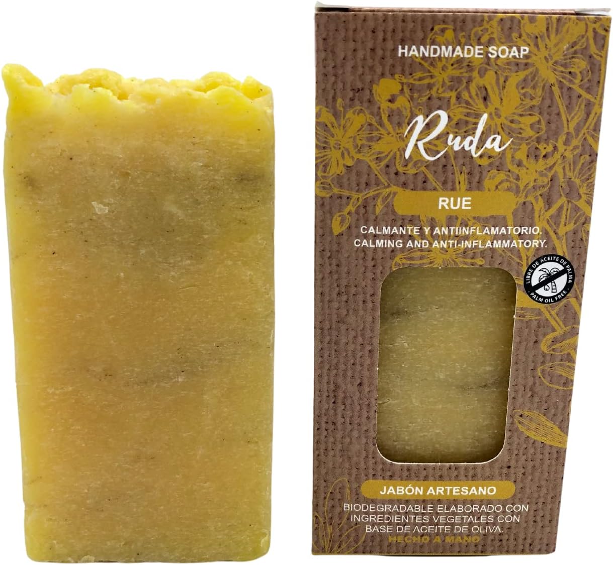 Pastilla de jabón de Ruda Natural 100g